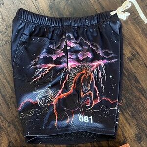 Civil Regime Black Horse Graphic Men's Shorts